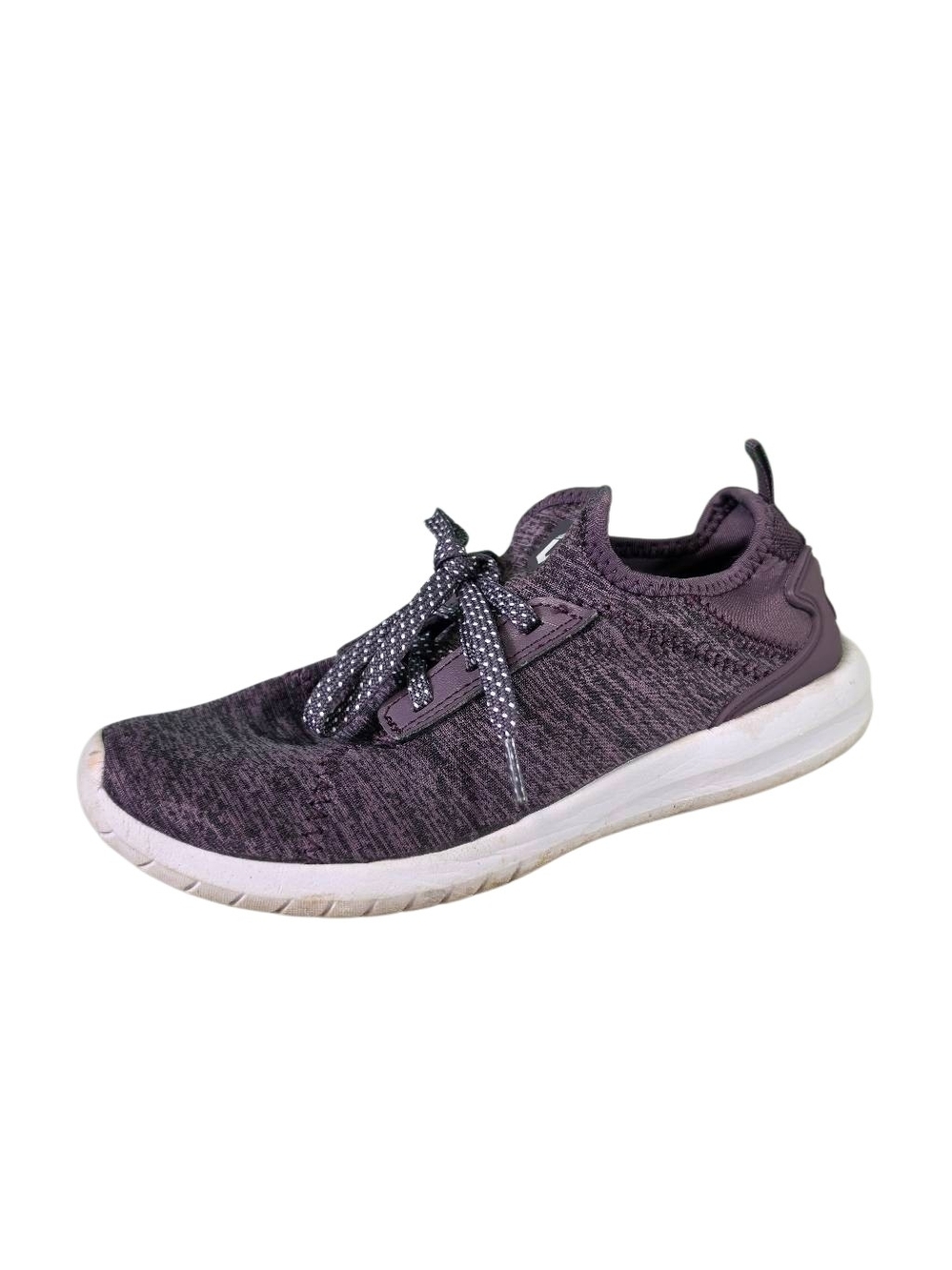 Lightweight Knit Lace-Up Sneaker in Plum Size 6